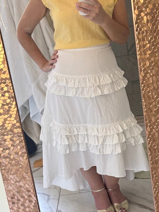 Prose & Poetry Dresses & Skirts - rose & Poetry Fannie High-Low Hi Asymmetrical tiered Ruffled Skirt Small S